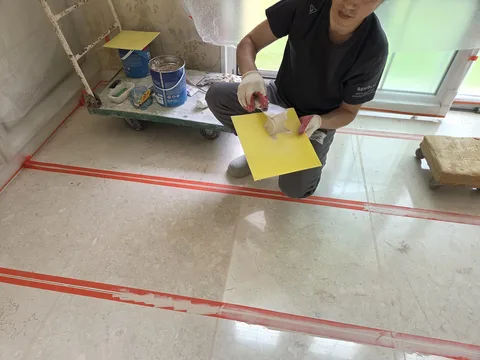 마포26평 대리석줄눈 교체